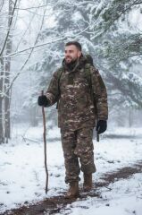 Single Sword Su Geçirmez Kışlık Softshell Mont&Pantolon Salopet Takım MULTİCAM - L