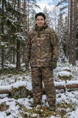 Single Sword Su Geçirmez Kışlık Softshell Mont&Pantolon Salopet Takım MULTİCAM - L