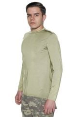 Single Sword Uzun Kol Microfiber T-Shirt - Tişört BEJ - 2XL