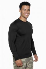 Single Sword Uzun Kol Microfiber T-Shirt - Tişört SİYAH - M