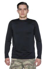 Single Sword Uzun Kol Microfiber T-Shirt - Tişört SİYAH - XL