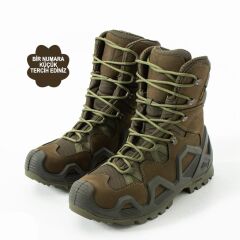 Single Sword Hakiki Deri Su Geçirmez Erkek&Kadın Taktik Askeri Kışlık Bot ve Postal SS603 HAKİ - 43