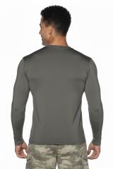 Single Sword Uzun Kol Microfiber T-Shirt - Tişört HAKİ - M