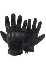 Single Sword Taktik Askeri Eldiven, Polis Eldiveni, Motosiklet ve Bisiklet Eldiveni XL - SİYAH