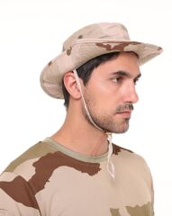 Single Sword Jungle Kep - Şapka - Katlanabilir Safari Fötr Şapkası BEJ