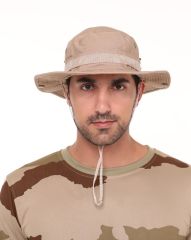 Single Sword Jungle Kep - Şapka - Katlanabilir Safari Fötr Şapkası BEJ