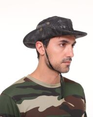 Single Sword Jungle Kep - Şapka - Katlanabilir Safari Fötr Şapkası SYH.KMF