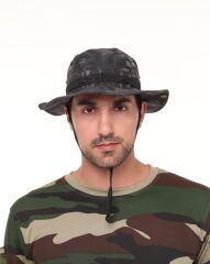 Single Sword Jungle Kep - Şapka - Katlanabilir Safari Fötr Şapkası SYH.KMF