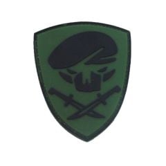 Single Sword Komando Bere-Bıçak Plastik Patch - Peç KIRMIZI