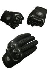 Uzun Dokunmatik Destekli Kaydırmaz ve Koruyucu Motorcu Eldiveni XL - KIRMIZI