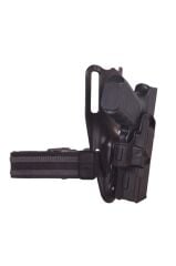 Akar P 1005 Glock 17/19 Polimer Raylı Sistem Kilitli Kılıf – Alçak Taşıma Aparatlı 360° Siyah