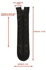 Askeri Bot Fermuar - Siyah Askeri Bot Fermuari - Bot Bağcık Fermuarı Aparatı