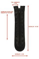 Askeri Bot Fermuar - Siyah Askeri Bot Fermuari - Bot Bağcık Fermuarı Aparatı