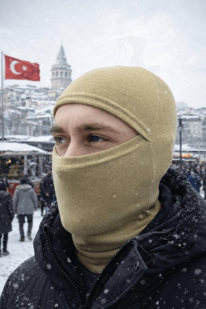 Single Sword Army Termal Kar Maskesi Erkek&Kadın Balaklava BEJ