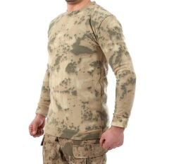 Single Sword Erkek Kamuflaj Polar Kazak | Kışlık Outdoor & Askeri Günlük Kullanım