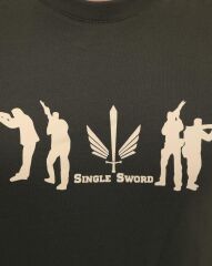 Single Sword Bisiklet Yaka Kısa Kollu Baskılı Kadın&Erkek T-Shirt HAKİ - M