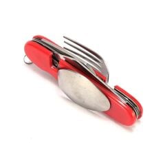 Single Sword Kumanya Bıçağı Katlanabilir Bıçak, Kaşık ve Çatal Seti Büyük Boy