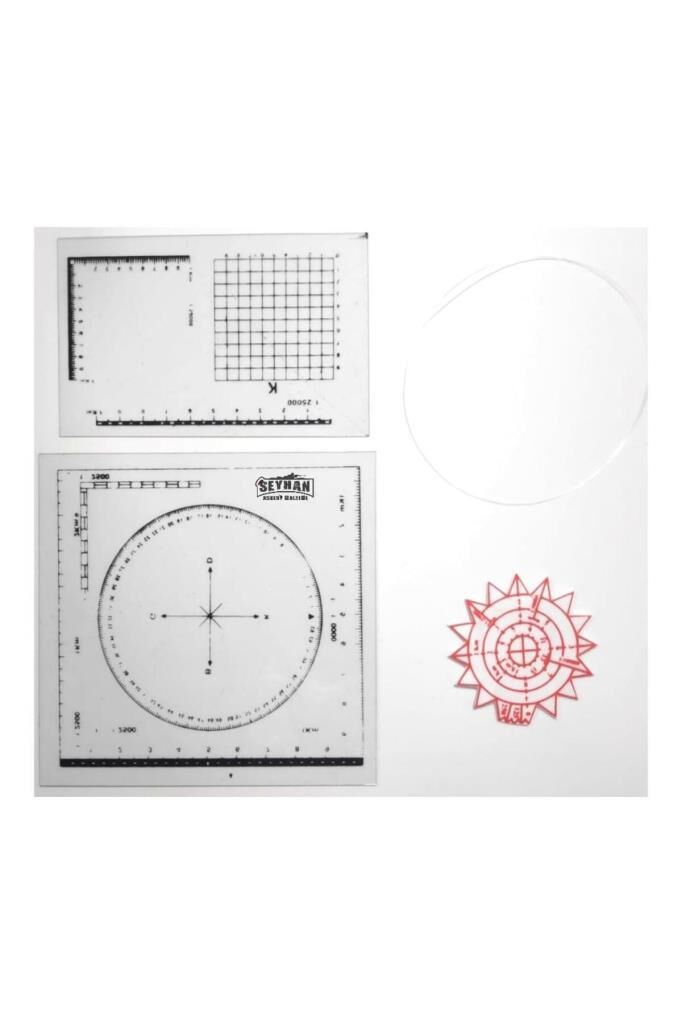 Single Sword Minkale Harita Ölçüm Cetvel Seti Askeri Minkale Seti
