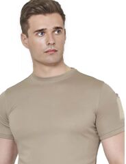 Single Sword SS Yakasıız Kısa Kol Tişört – LACOS Kumaş BEJ - 3XL