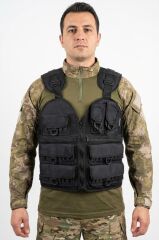 Single Sword 37 Fişeklikli Avcı Yeleği | Taktik ve Outdoor Kullanım için SİYAH