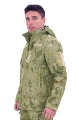 Single Sword Su&Rüzgâr Geçirmez Kapüşonlu Softshell Kışlık Erkek Mont TSK - L