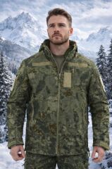 Single Sword Su&Rüzgâr Geçirmez Kapüşonlu Softshell Kışlık Erkek Mont TSK - L