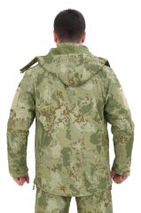 Single Sword Su&Rüzgâr Geçirmez Kapüşonlu Softshell Kışlık Erkek Mont TSK - XL