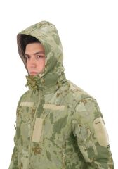 Single Sword Su&Rüzgâr Geçirmez Kapüşonlu Softshell Kışlık Erkek Mont TSK - XL