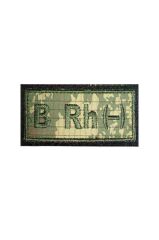 Single Sword Nakış Kan Grubu Patch - Peç TSK - AB RH (-)