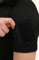 Single Sword Kısa Kollu Taktik  Polo Yaka Tişört SİYAH - L