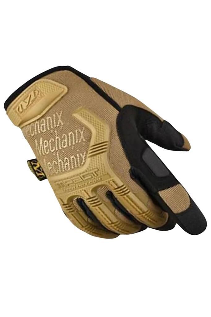 Single Sword Mechanix Tam Parmak Eldiven BEJ - XL