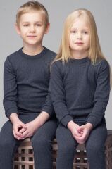 Thermoform Unisex Çocuk Gri Renk Termal İçlik Takım