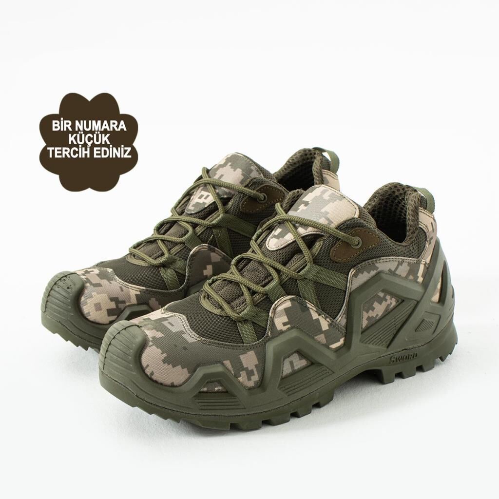 SS609 Nefes Alan Cordura Taktik Outdoor Kamuflaj Desen Özel Seri Ayakkabı PİKSEL - 44