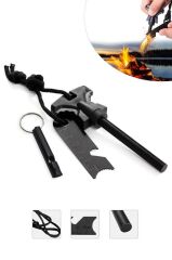Single Sword Magnezyum Çubuğu - Pusulalı, Düdüklü Cetvelli Ateş Başlatıcı