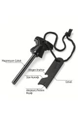 Single Sword Magnezyum Çubuğu - Pusulalı, Düdüklü Cetvelli Ateş Başlatıcı