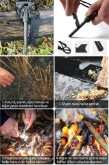 Single Sword Magnezyum Çubuğu - Pusulalı, Düdüklü Cetvelli Ateş Başlatıcı