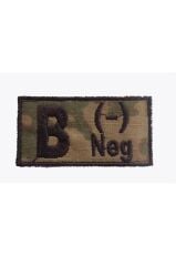 Single Sword Nakış Kan Grubu Patch - Peç KAMUFLAJ - AB RH (-)