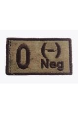 Single Sword Nakış Kan Grubu Patch - Peç KAMUFLAJ - AB RH (-)