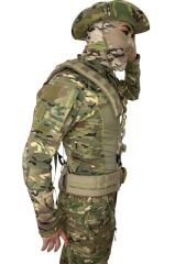 Single Sword Askılı Molle Kemer Açık Hücum Yeleği BEJ