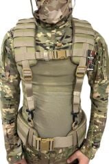 Single Sword Askılı Molle Kemer Açık Hücum Yeleği