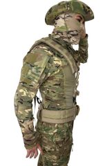 Single Sword Askılı Molle Kemer Açık Hücum Yeleği BEJ