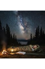 Single Sword -25 Derece Deprem&Çadır&Kamp ve Askeri Su Geçirmez Kışlık Uyku Tulumu, Kamuflaj, 230 x 75 cm