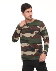 Single Sword Bisiklet Yaka Kamuflaj Desen Pamuklu Erkek T-Shirt USA - 2XL