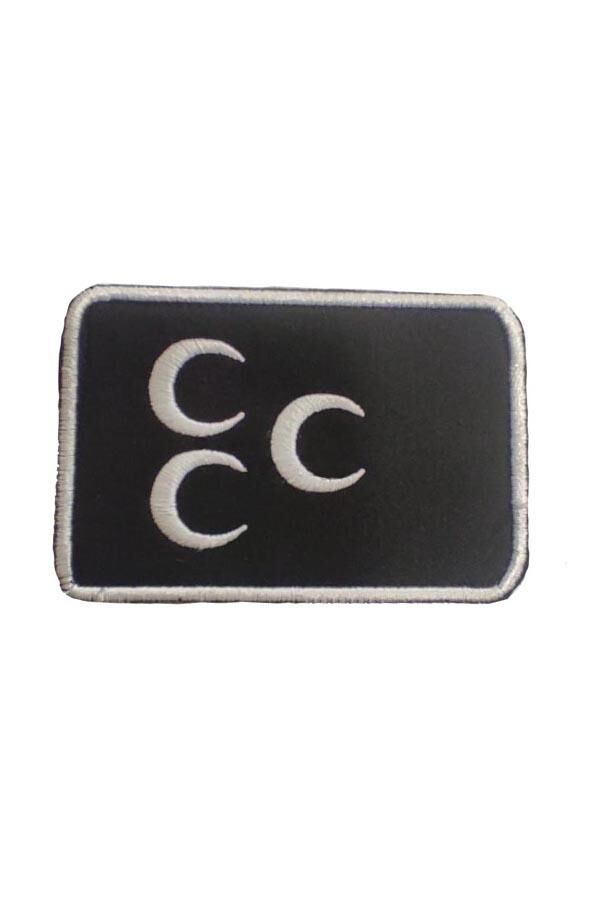 Single Sword Nakış Patch - Üç Hilal Peç SİYAH-BEYAZ