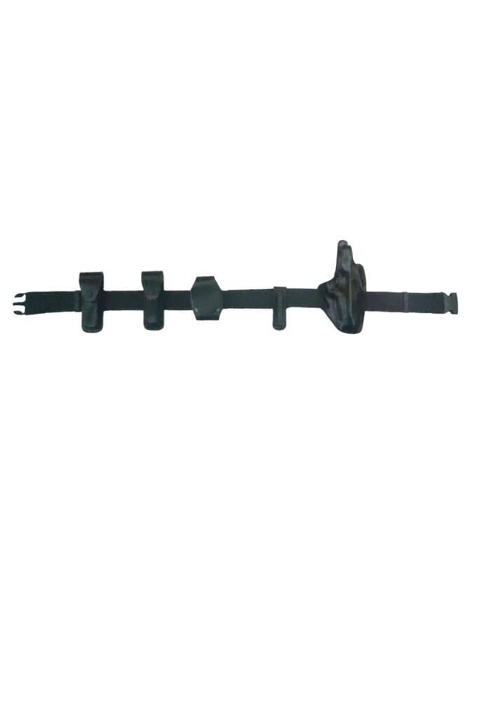 Deri Güvenlik seti - Kemerli Tabanca Kılıfı - Siyah SİYAH