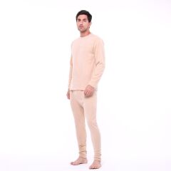 Single Sword Kışlık Kalın-Avcılık-Balıkçılık-Askerlik-Kamp-Polar Erkek İçlik Takım BEJ - 2XL