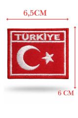 Single Sword Türkiye Yazılı Nakış Türk Bayrağı KIRMIZI-BEYAZ