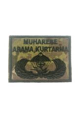 Single Sword MAK Nakış Patch - Muharebe Arama Kurtarma Nakış Arma Peç TSK