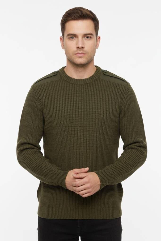 Single Sword TSK Örgü Asker Kazağı HAKİ - 2XL