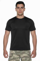 Single Sword Kısa Kol Microfiber T-Shirt Askeri ve Outdoor Microfiber Üst İçlik Fanila Tişört SİYAH - S